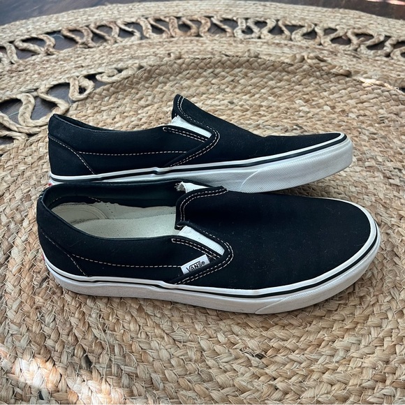 Vans Other - Vans Off The Wall Slip-On Black White Unisex Canvas Sneakers Men 8.5 Women 10